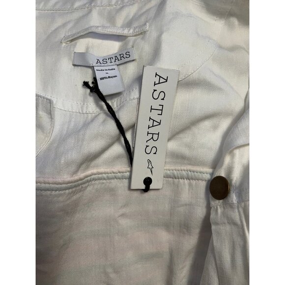 ASTARS White Blouse Jacket — Medium — NWTS - Picture 6 of 11